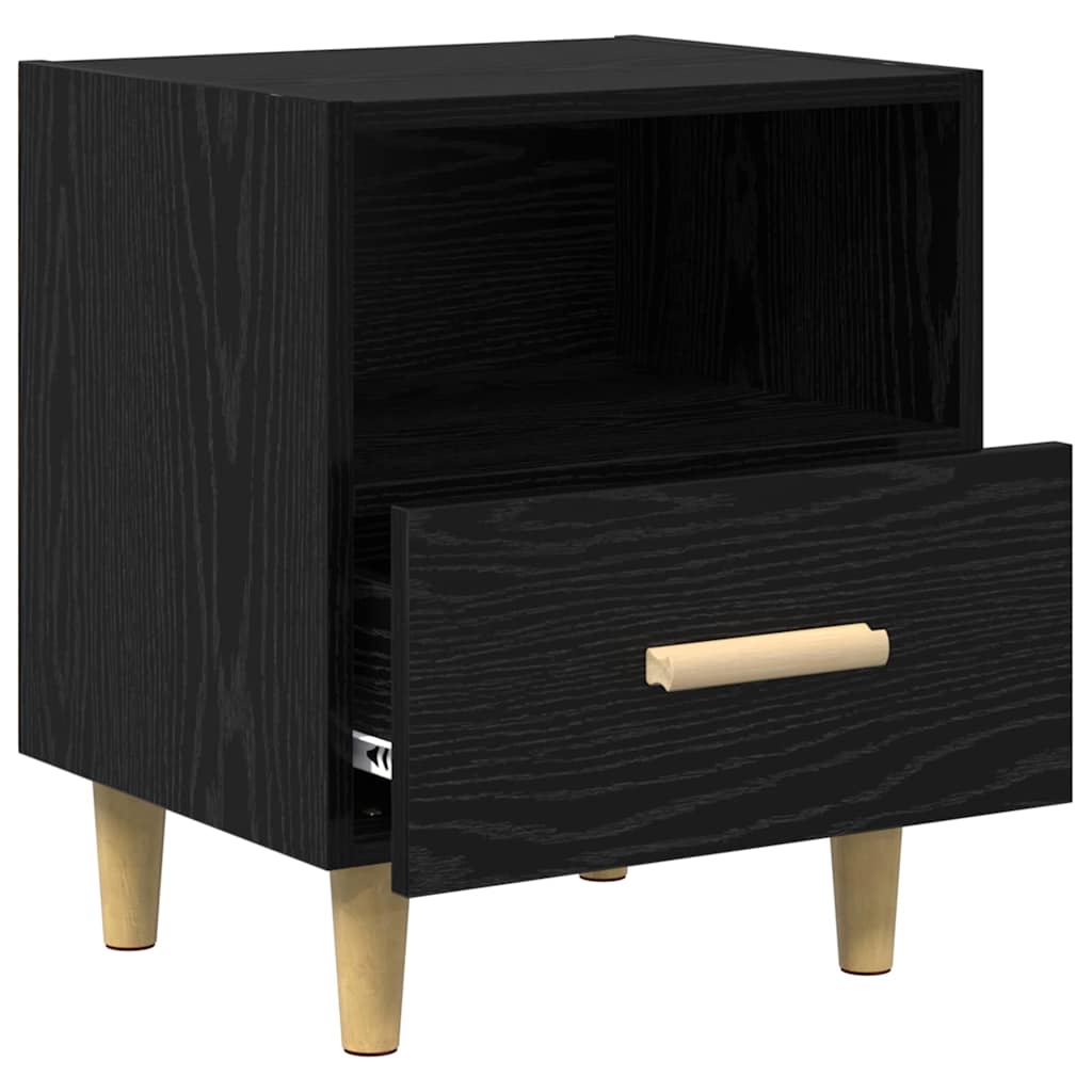 Cabinet de chevet avec tiroir Chêne noir 40 x 35 x 47.5 cm - XIOS