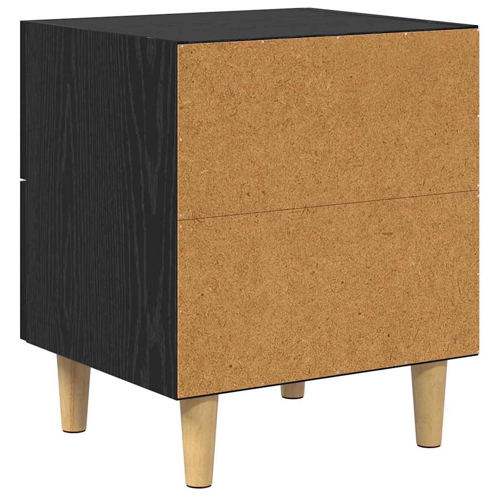Cabinet de chevet avec tiroir 2 pcs Chêne noir 40 x 35 x 47 cm - XIOS