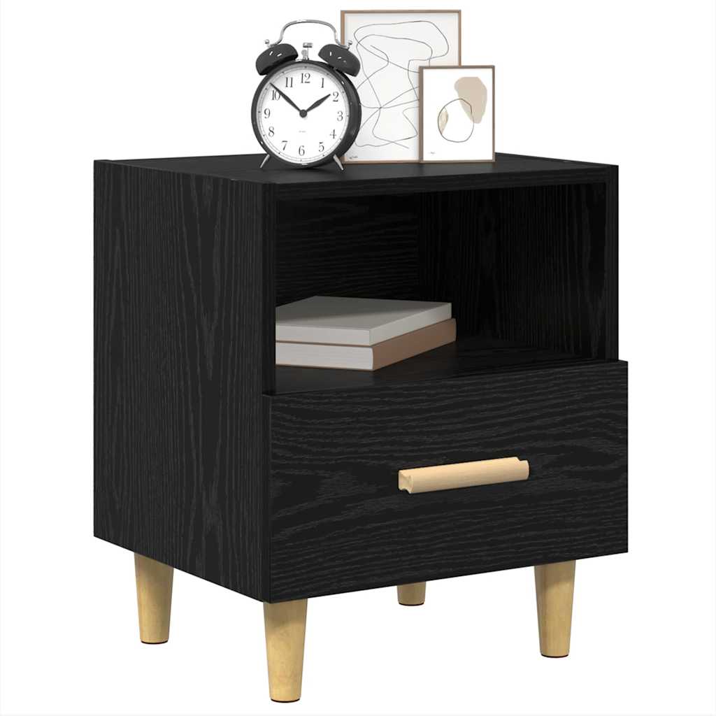 Cabinet de chevet avec tiroir 2 pcs Chêne noir 40 x 35 x 47 cm - XIOS