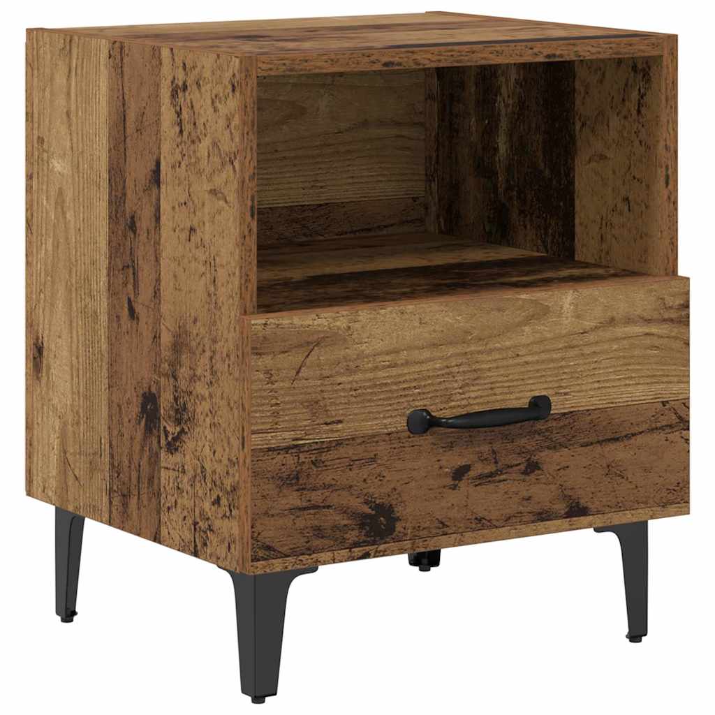 Cabinet de chevet avec tiroir Bois ancien 40 x 35 x 47.5 cm
