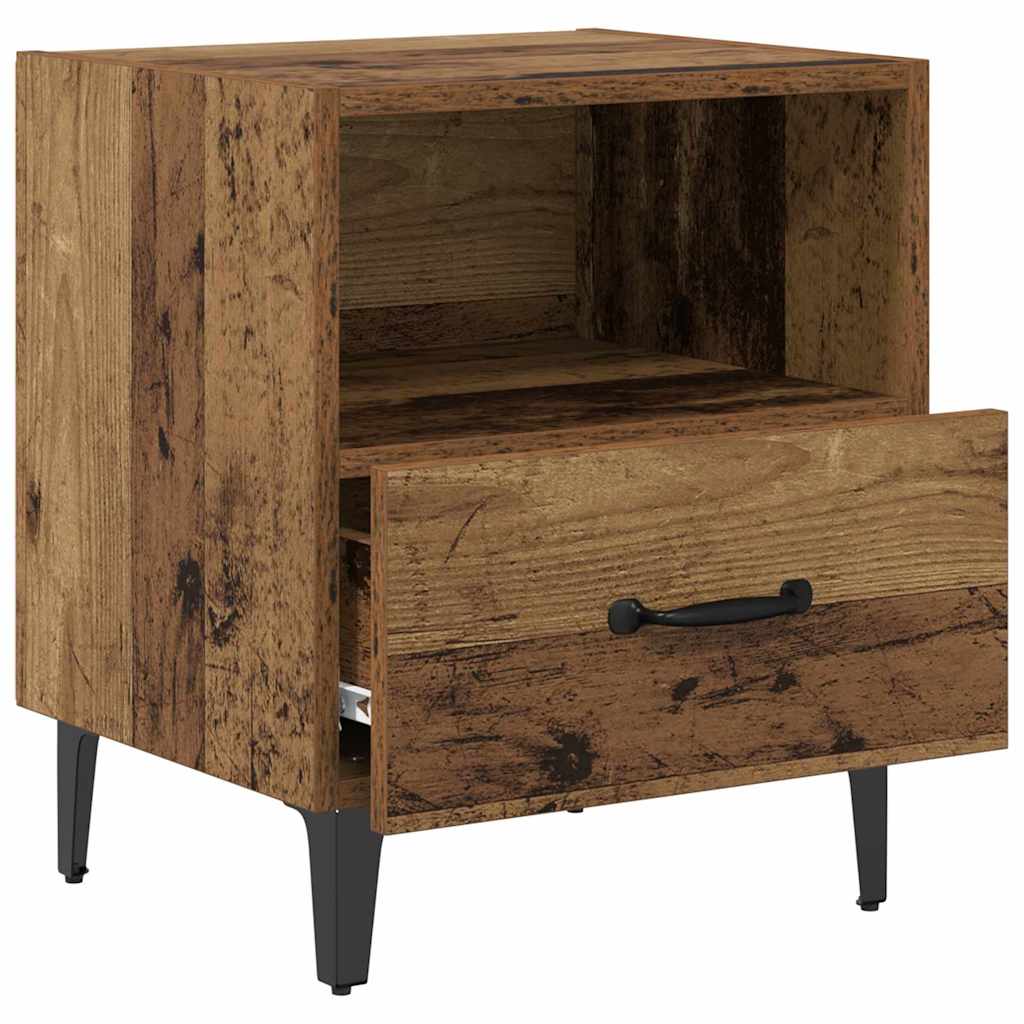Cabinet de chevet avec tiroir Bois ancien 40 x 35 x 47.5 cm