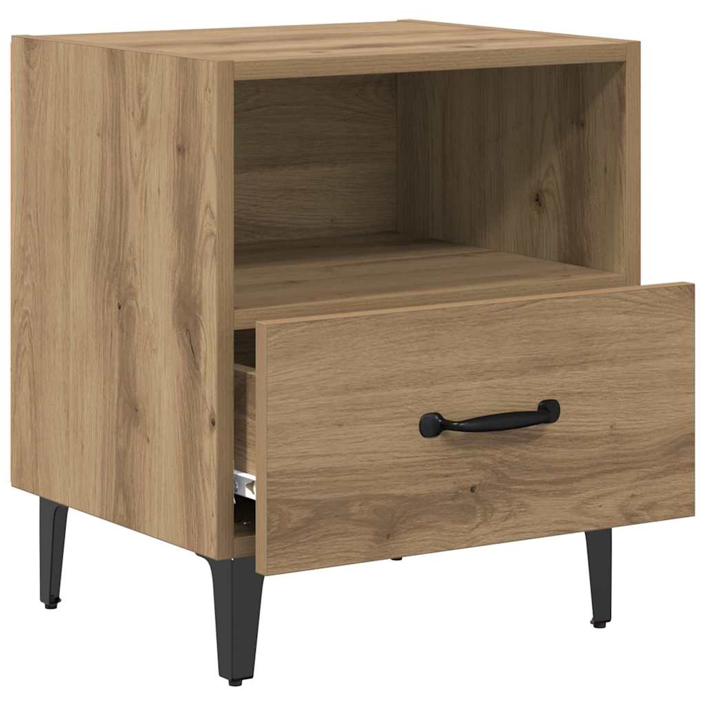 Cabinet de chevet 2 pcs Chêne artisanal 40 x 35 x 47,5 cm - XIOS