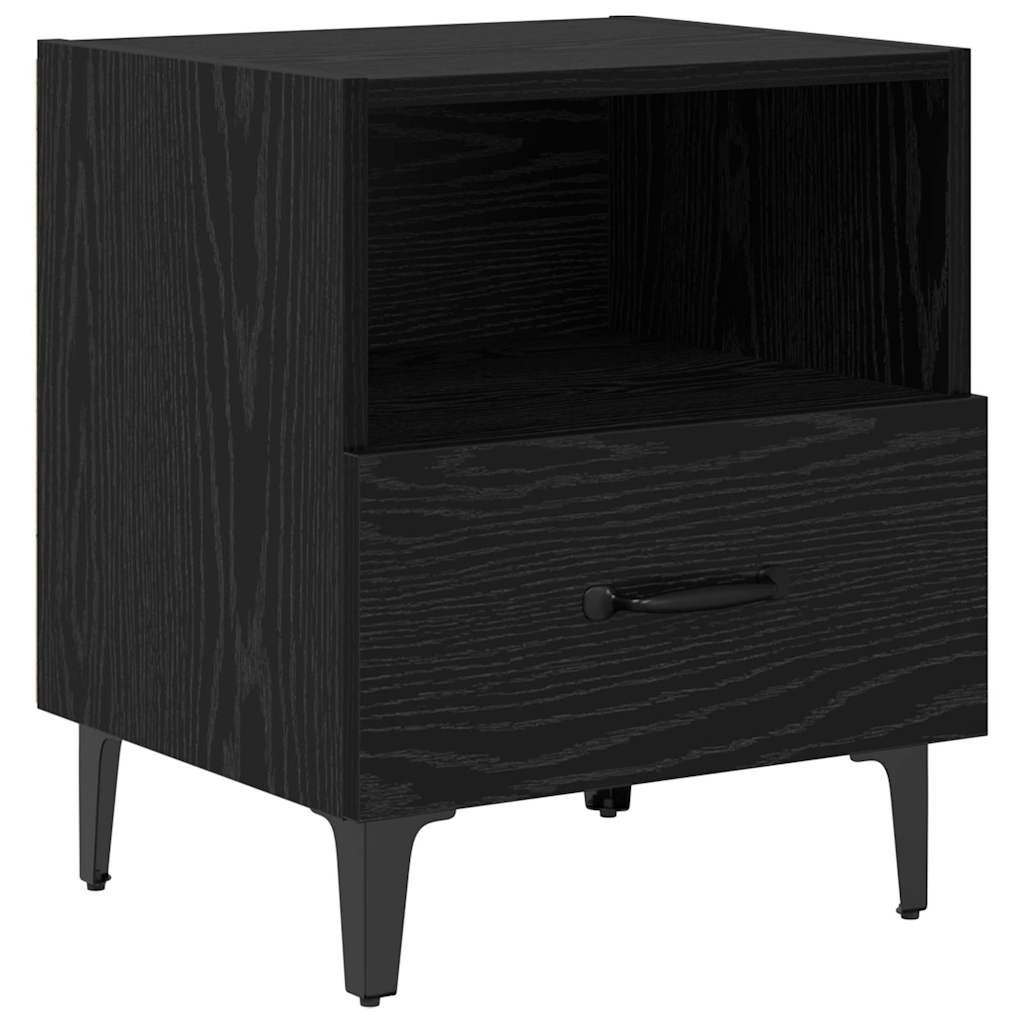 Cabinet de chevet avec tiroir Chêne noir 40 x 35 x 47.5 cm