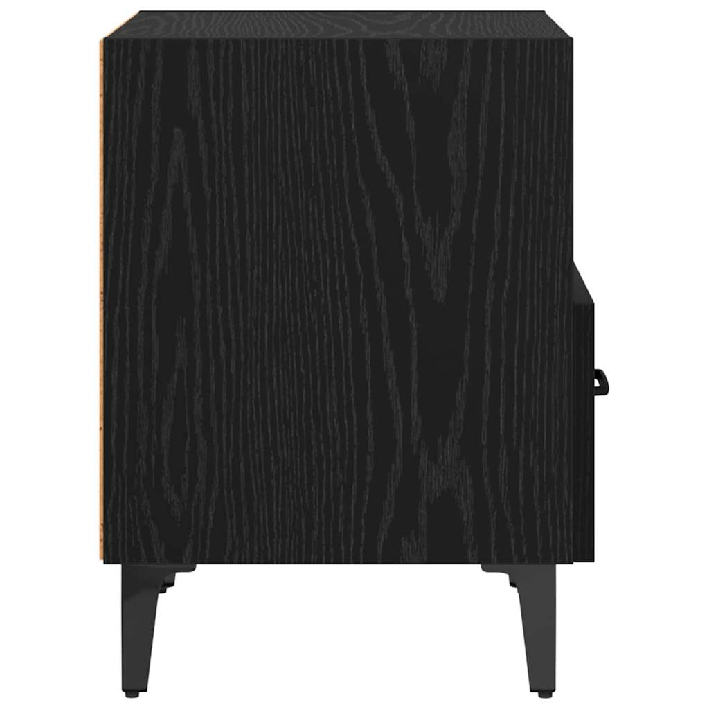 Cabinet de chevet avec tiroir Chêne noir 40 x 35 x 47.5 cm
