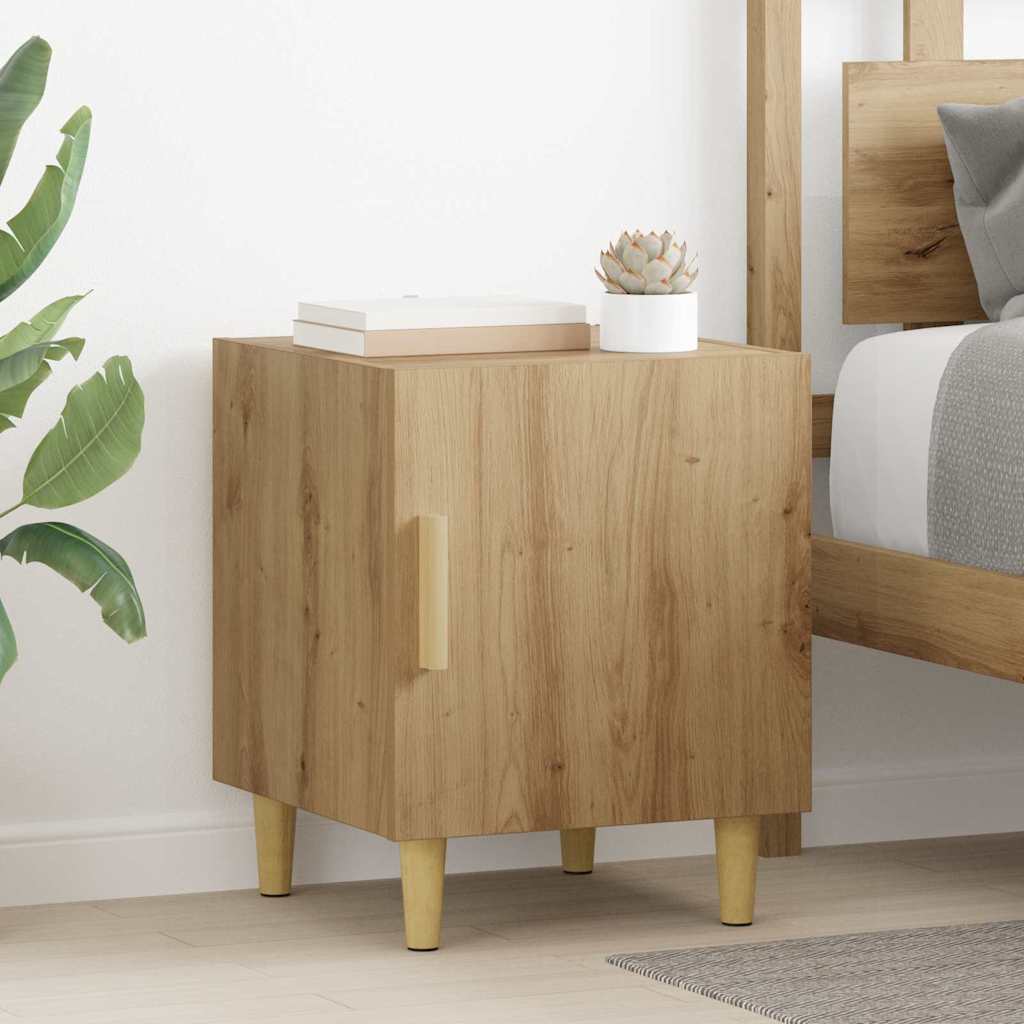 Cabinet de chevet 2 pc Chêne artisanal 40 x 40 x 50 cm - XIOS