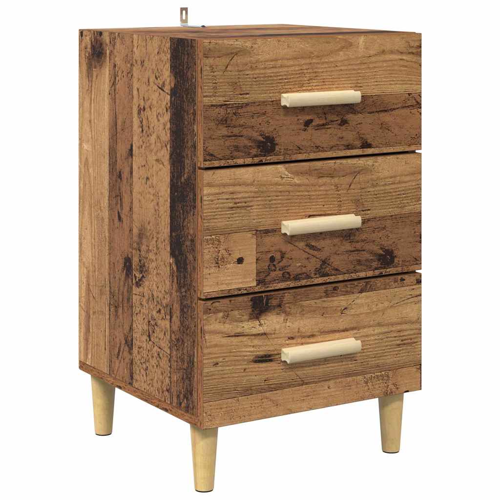 Cabinet de chevet Bois ancien 40 x 40 x 66 cm Bois d'ingénierie