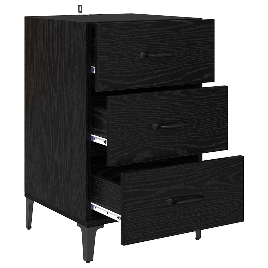Cabinet de chevet Chêne noir 40 x 40 x 66 cm Bois d'ingénierie - XIOS