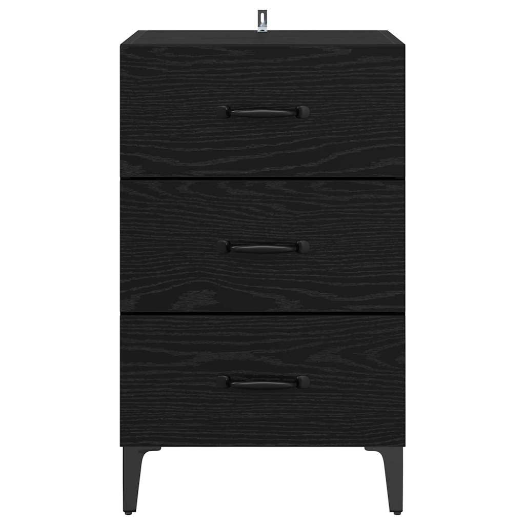 Cabinet de chevet Chêne noir 40 x 40 x 66 cm Bois d'ingénierie - XIOS
