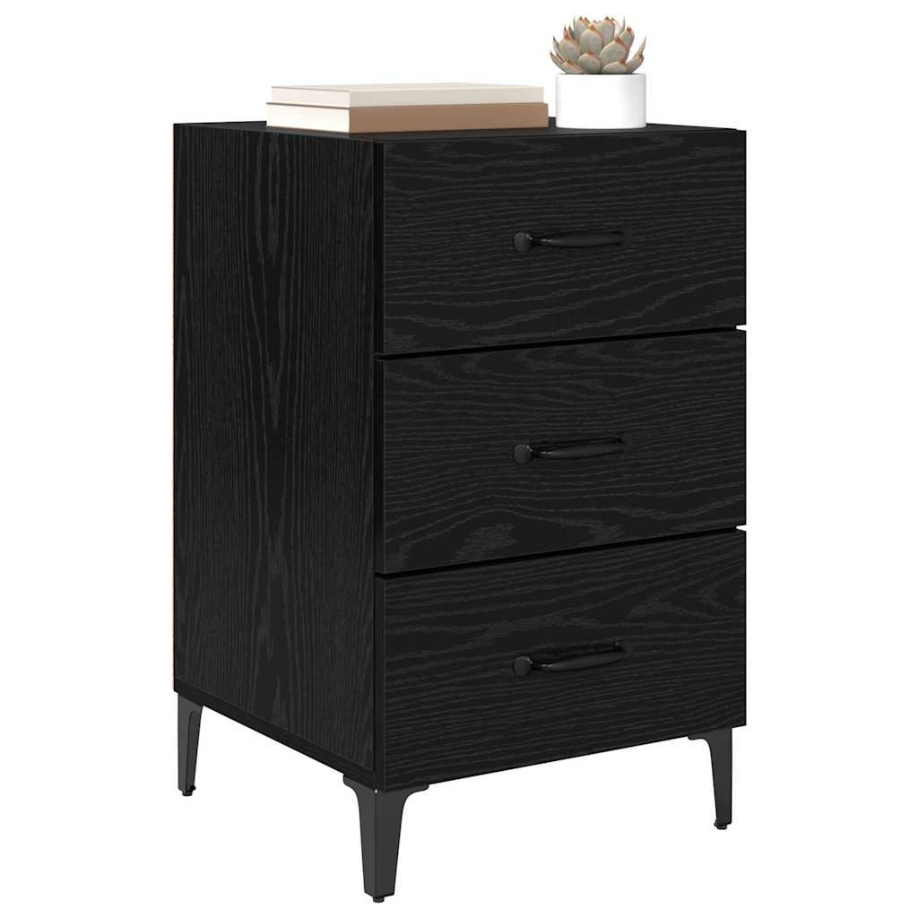 Cabinet de chevet Chêne noir 40 x 40 x 66 cm Bois d'ingénierie - XIOS