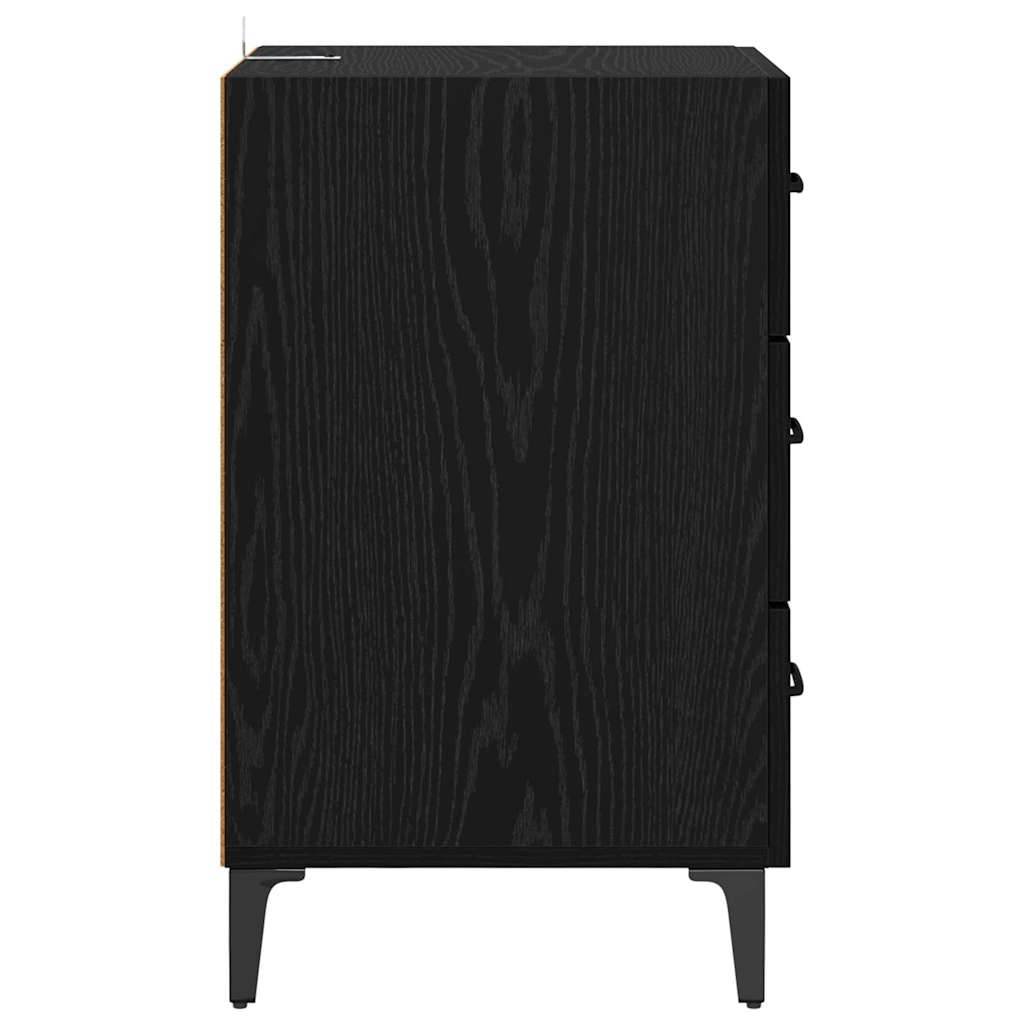 Cabinet de chevet Chêne noir 40 x 40 x 66 cm Bois d'ingénierie - XIOS