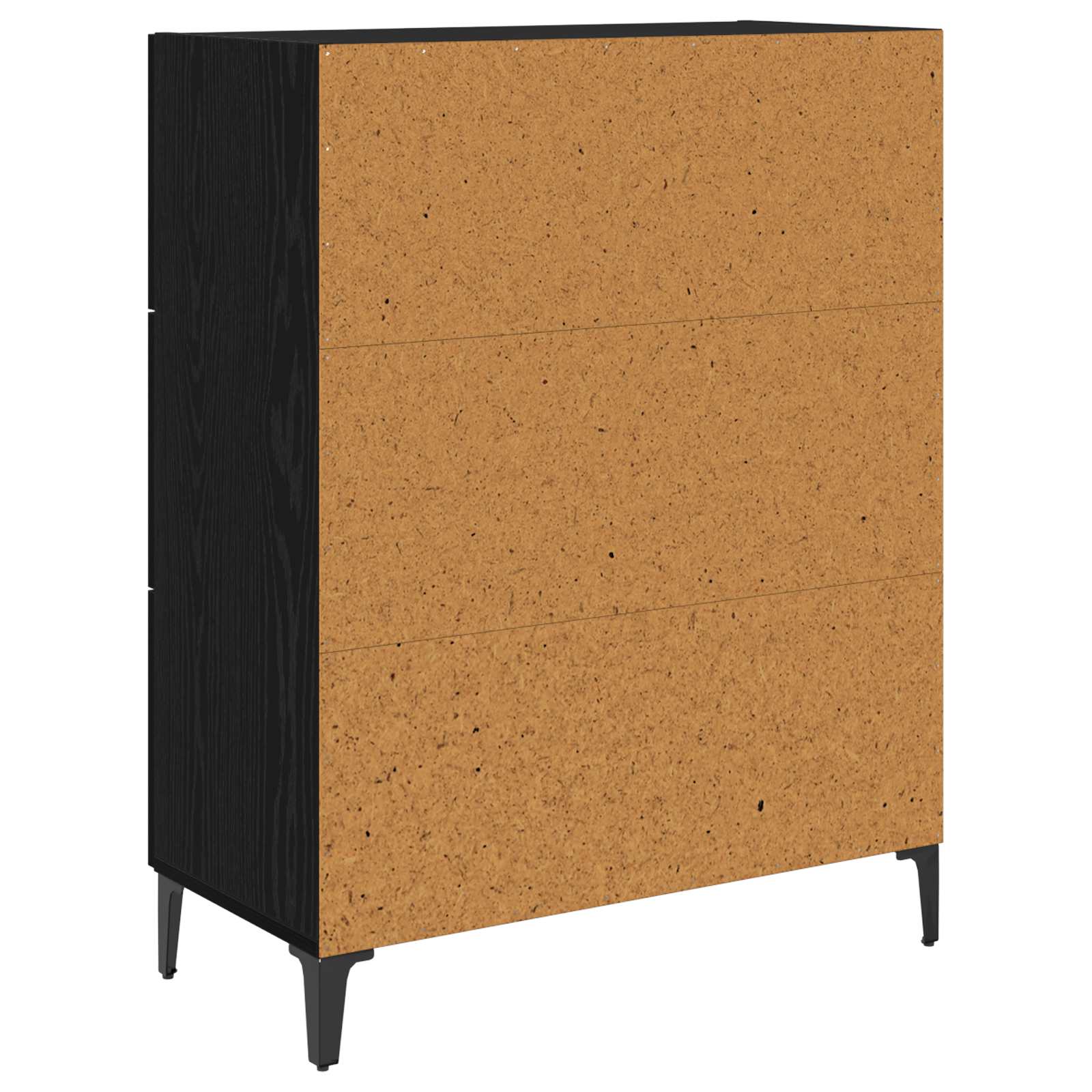 Buffet Chêne noir 69,5 x 34 x 90 cm Bois d'ingénierie et fer - XIOS