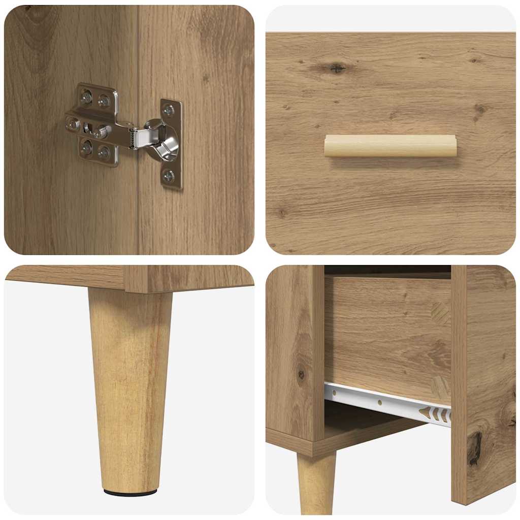 Buffet chêne artisanal 34 x 69.5 x 90 cm Bois d'ingénierie - XIOS