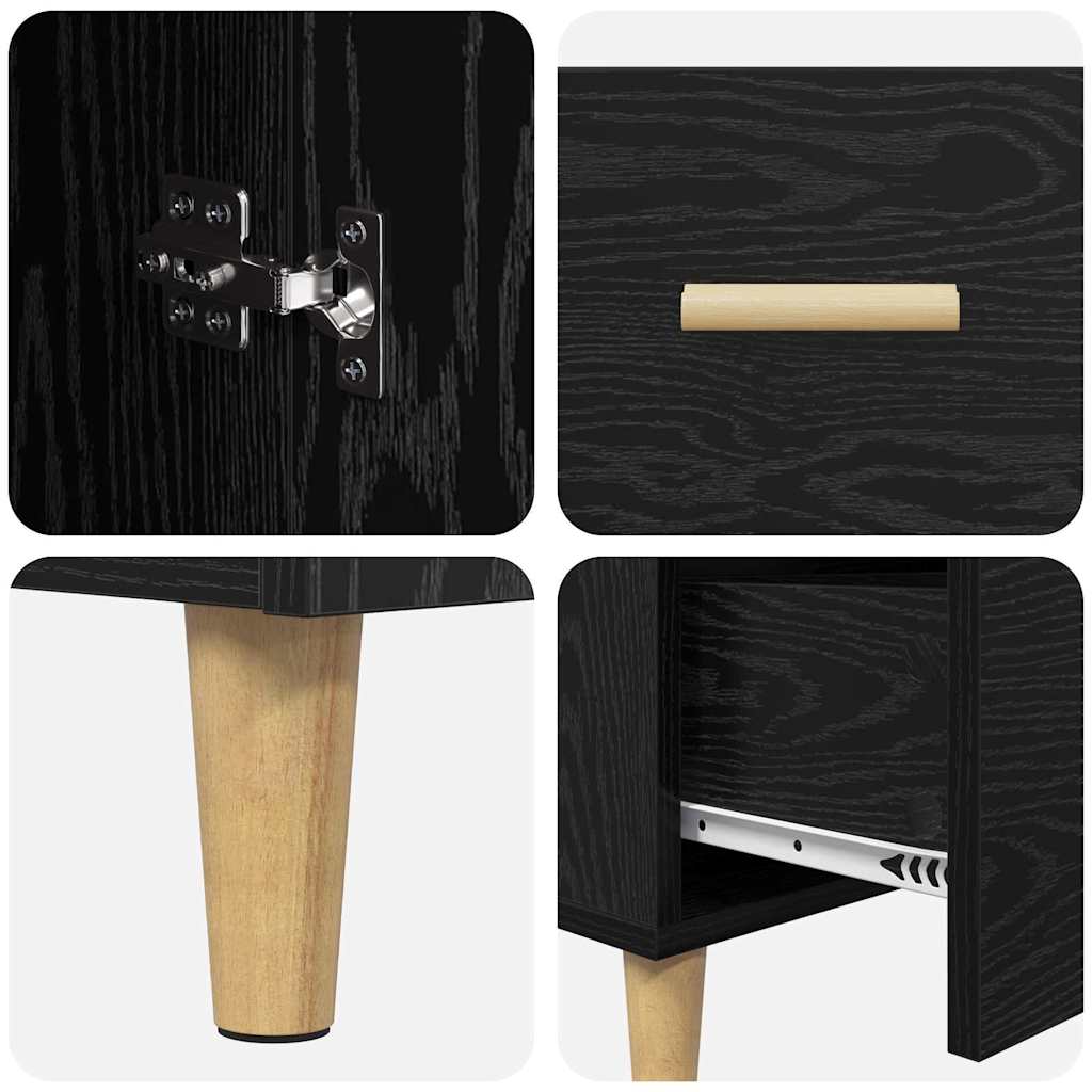 Buffet Chêne noir 34 x 69,5 x 90 cm Bois d'ingénierie - XIOS