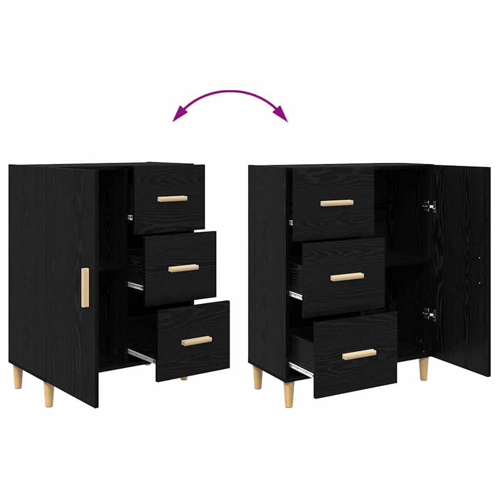 Buffet Chêne noir 34 x 69,5 x 90 cm Bois d'ingénierie - XIOS