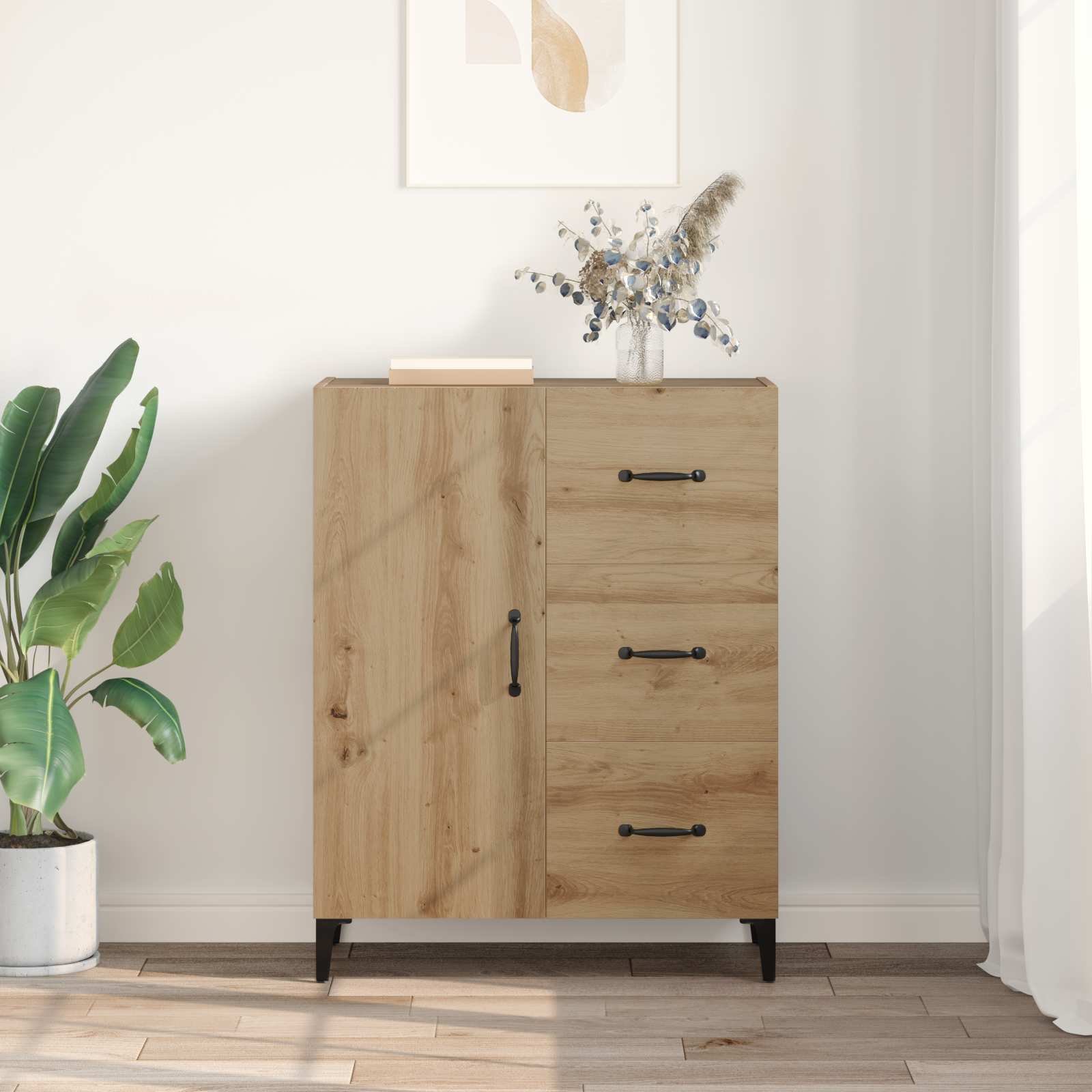 Buffet Chêne artisanal 69,5 x 34 x 90 cm Bois d'ingénierie - XIOS