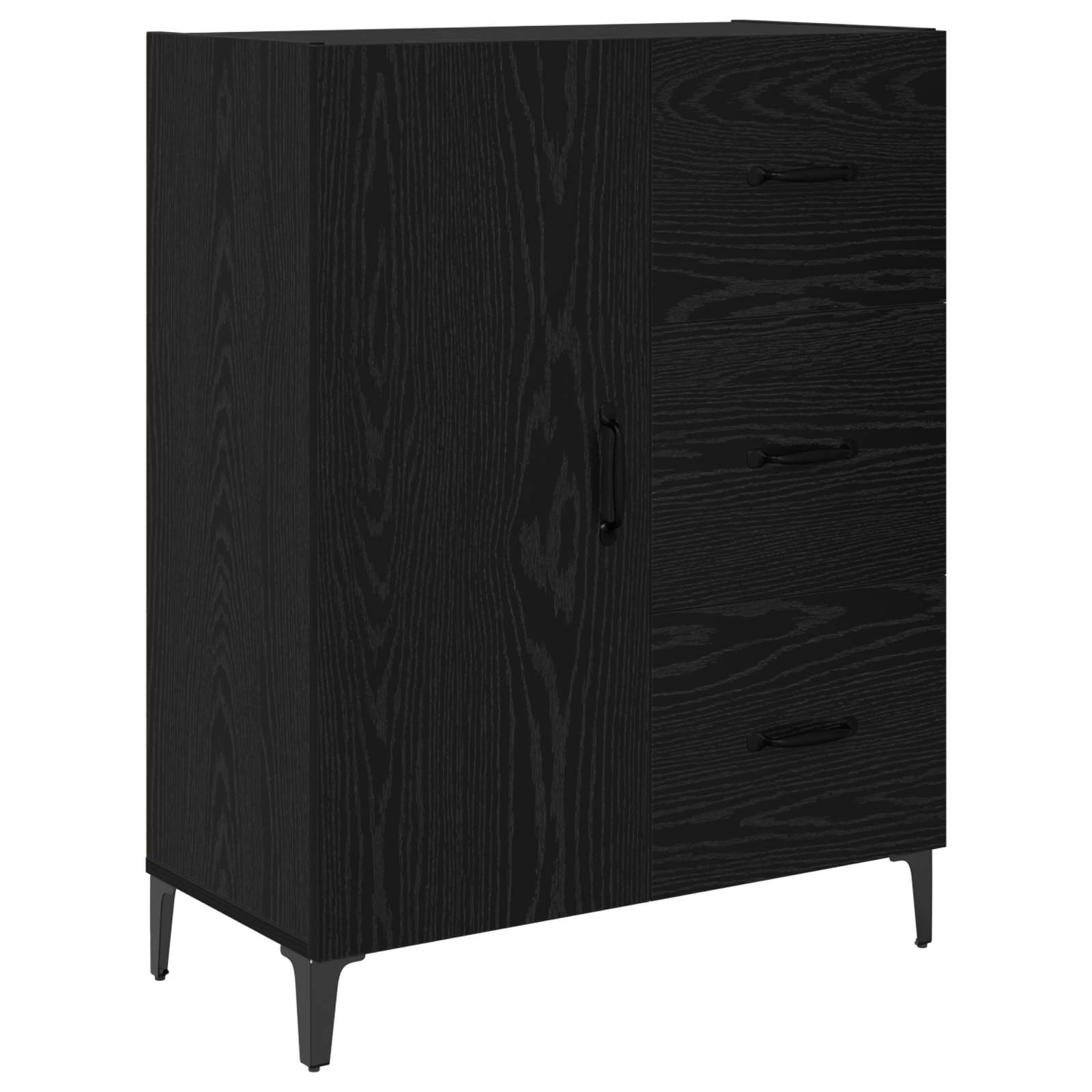 Buffet Chêne noir 69,5 x 34 x 90 cm Bois d'ingénierie - XIOS