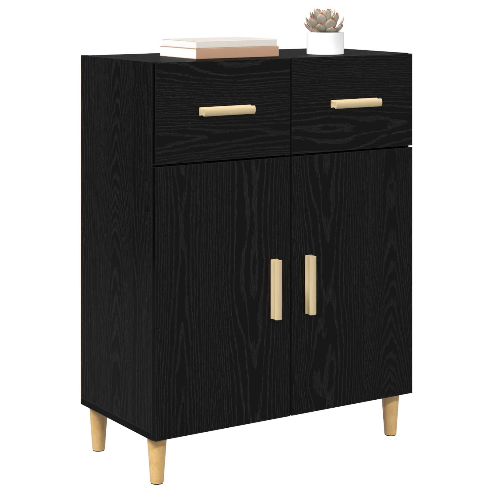 Buffet Chêne noir 34 x 69,5 x 89 cm Bois d'ingénierie - XIOS