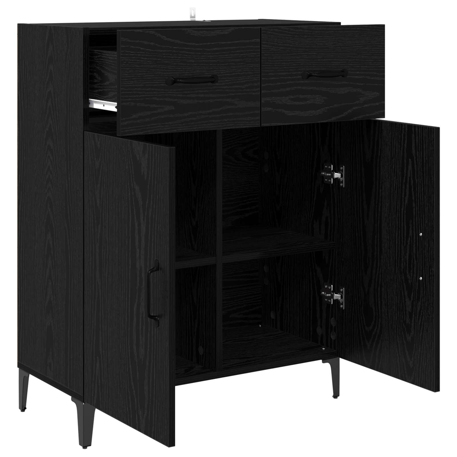 Buffet Chêne noir 69,5 x 34 x 90 cm Bois d'ingénierie - XIOS