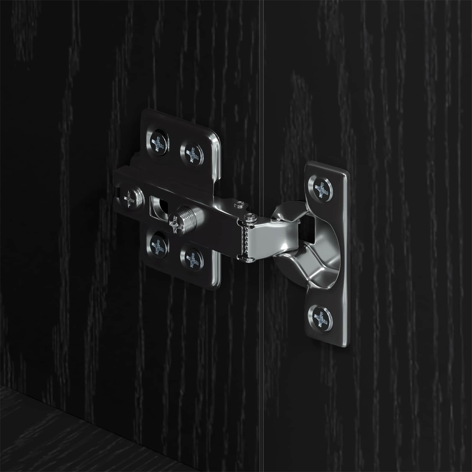 Buffet Chêne noir 34 x 90 x 80 cm Bois d'ingénierie - XIOS