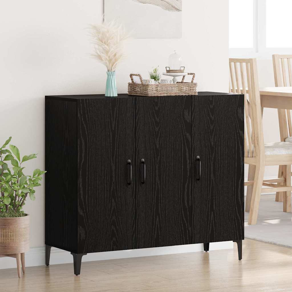 Buffet Chêne noir 34 x 90 x 80 cm Bois d'ingénierie - XIOS