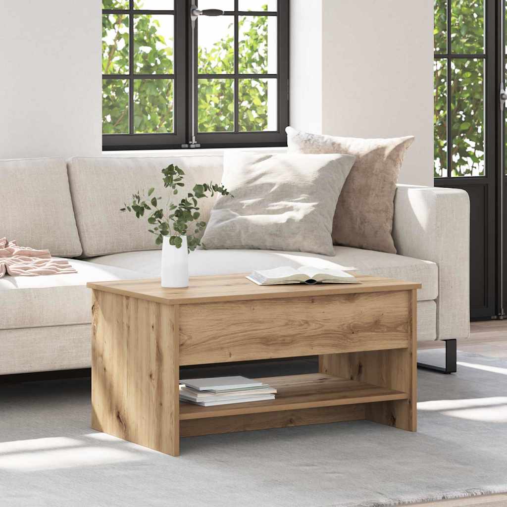 Table basse Chêne artisanal 80 x 50,5 x 41,5 cm - XIOS