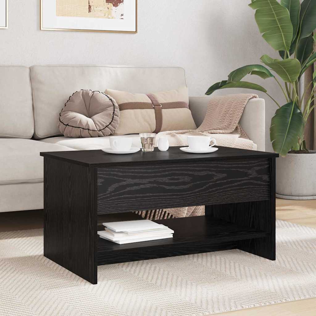 Table basse Chêne noir 80 x 50.5 x 41.5 cm Bois d'ingénierie - XIOS
