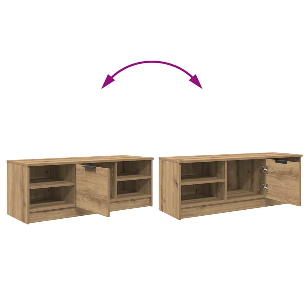 Meuble TV 102 x 35 x 36,5 cm Chêne artisanal Bois d'ingénierie - XIOS