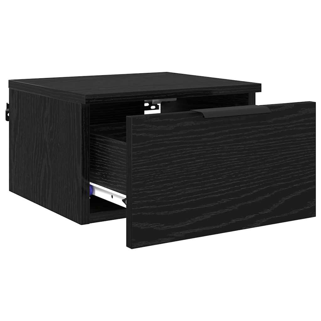 Cabinet de chevet avec tiroir 2 pcs Chêne noir 34 x 30 x 20 cm