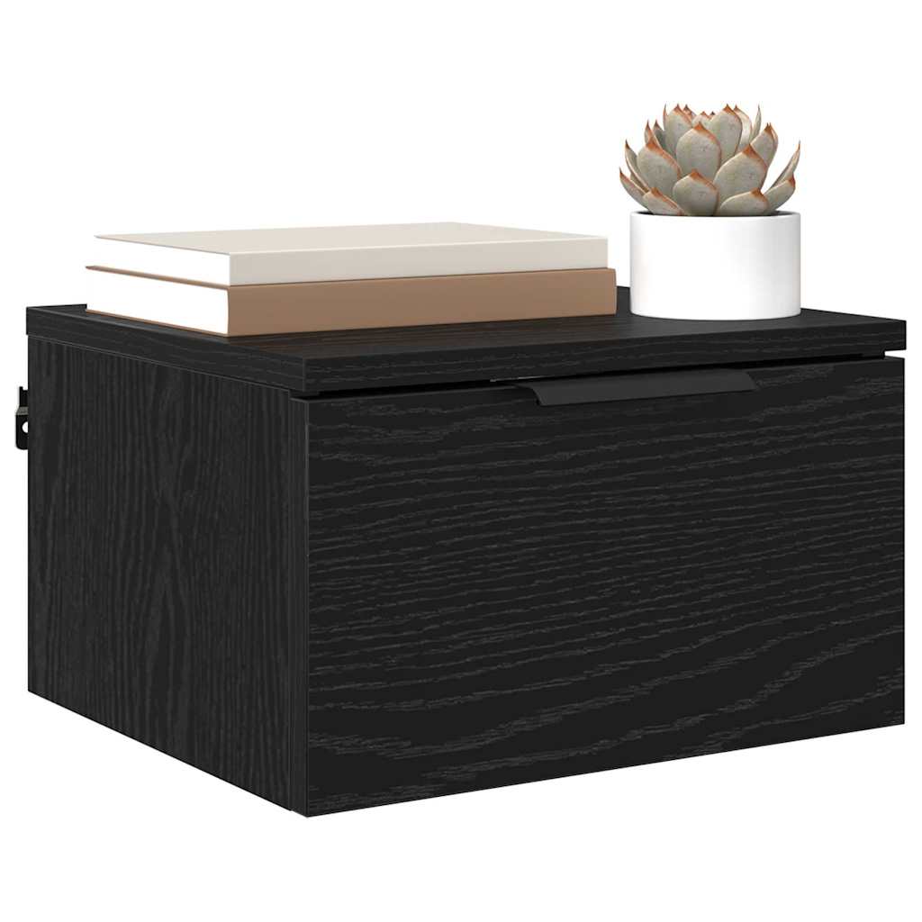 Cabinet de chevet avec tiroir 2 pcs Chêne noir 34 x 30 x 20 cm
