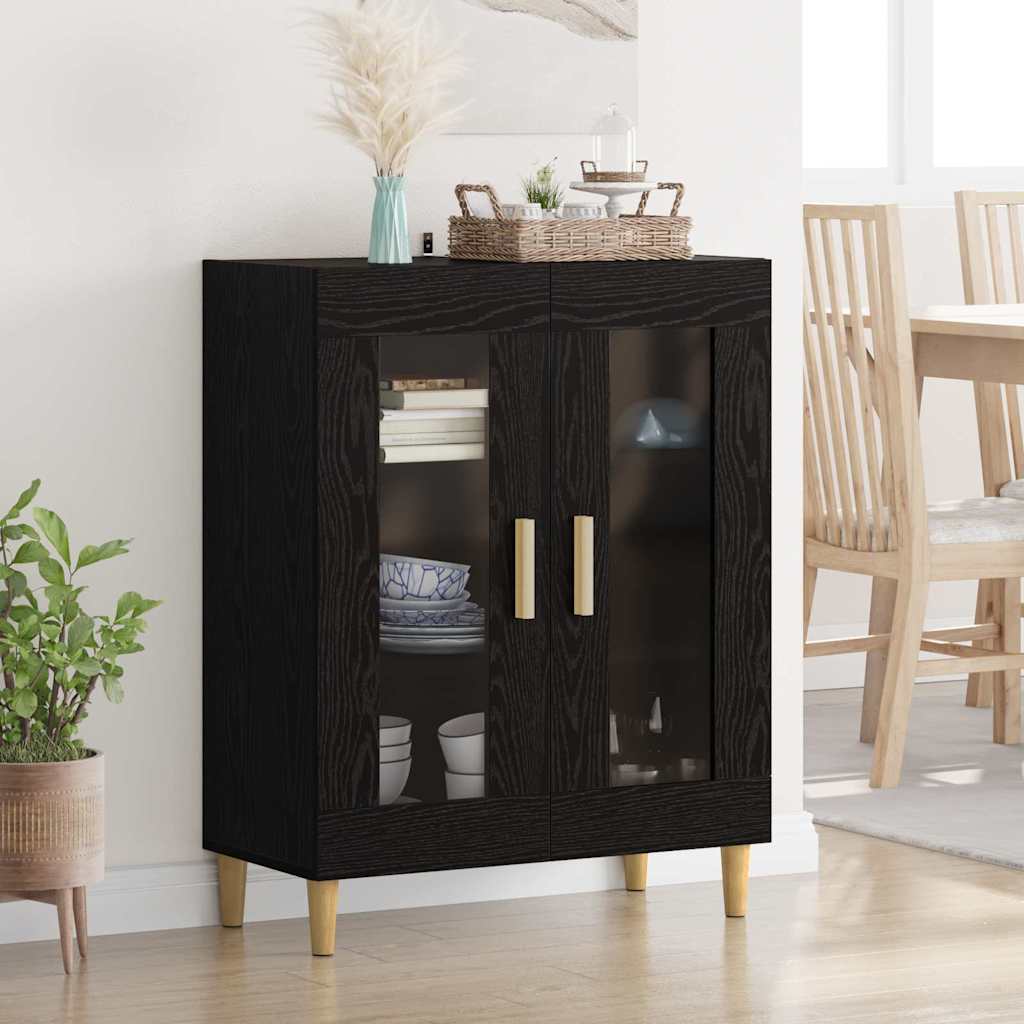 Buffet Chêne noir 69,5 x 34 x 90 cm Bois d'ingénierie - XIOS
