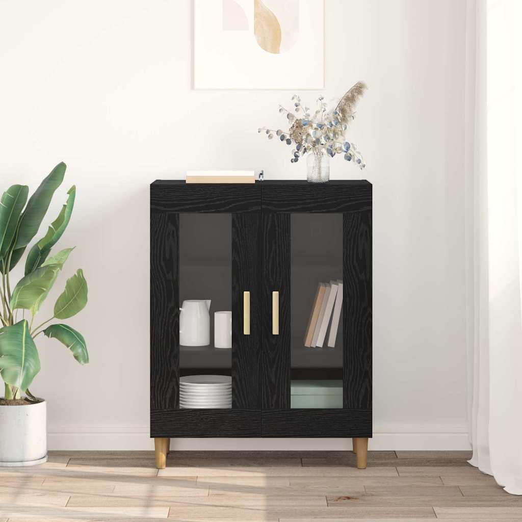 Buffet Chêne noir 69,5 x 34 x 90 cm Bois d'ingénierie - XIOS