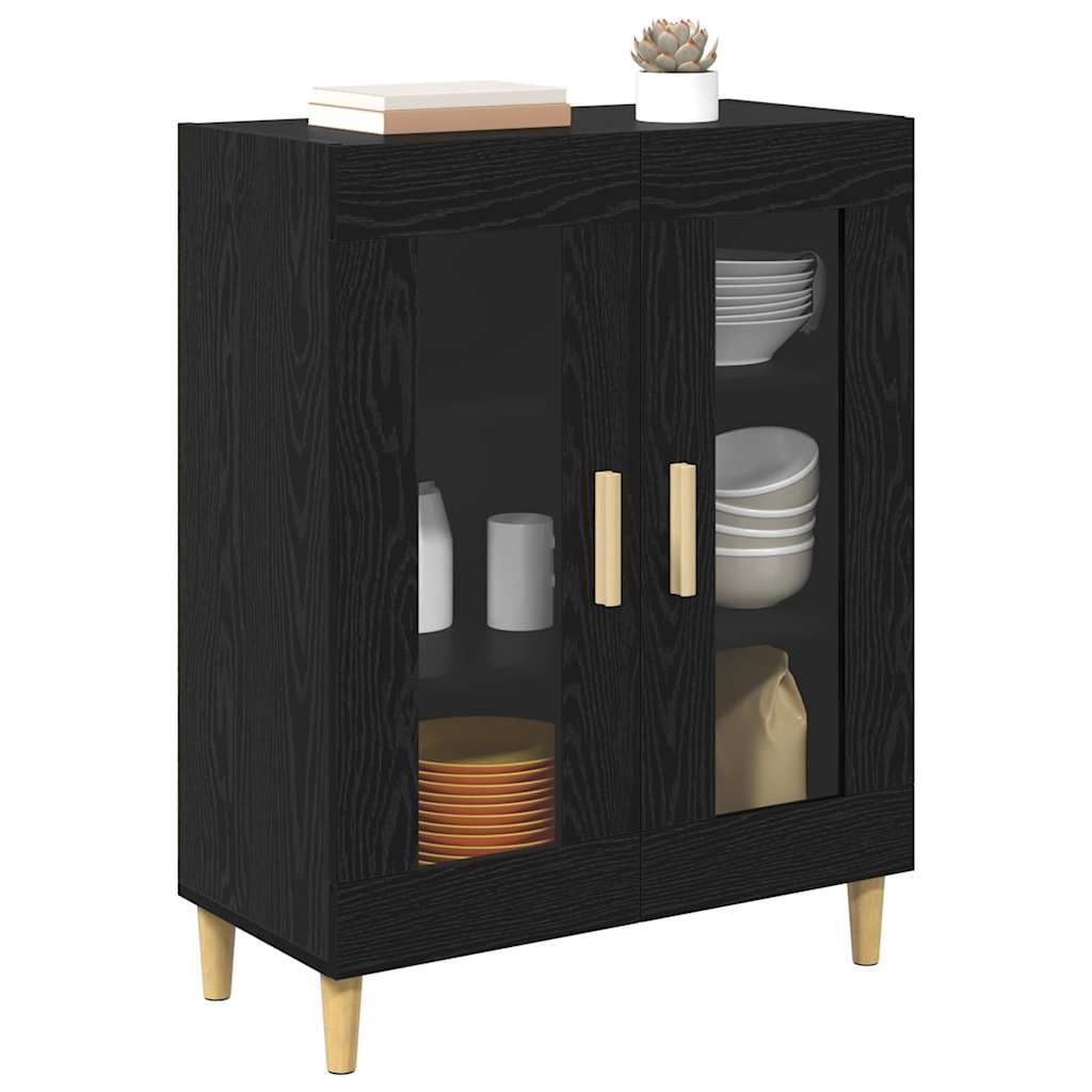 Buffet Chêne noir 69,5 x 34 x 90 cm Bois d'ingénierie - XIOS