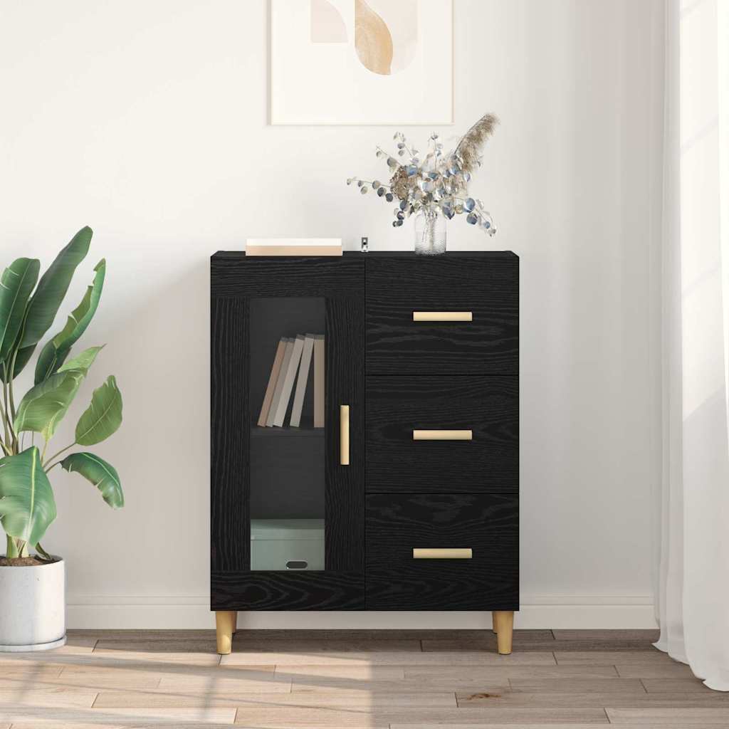 Buffet Chêne noir 69,5 x 34 x 90 cm Bois d'ingénierie - XIOS