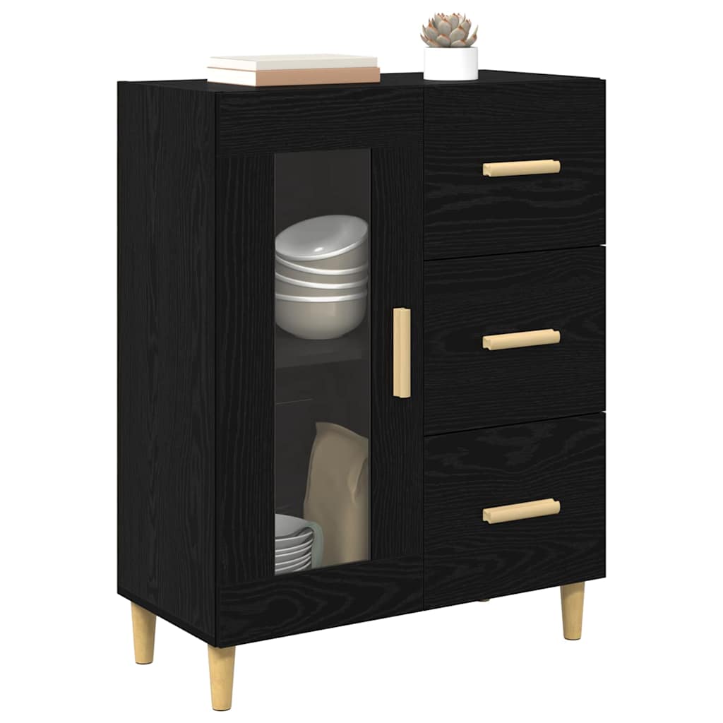 Buffet Chêne noir 69,5 x 34 x 90 cm Bois d'ingénierie - XIOS