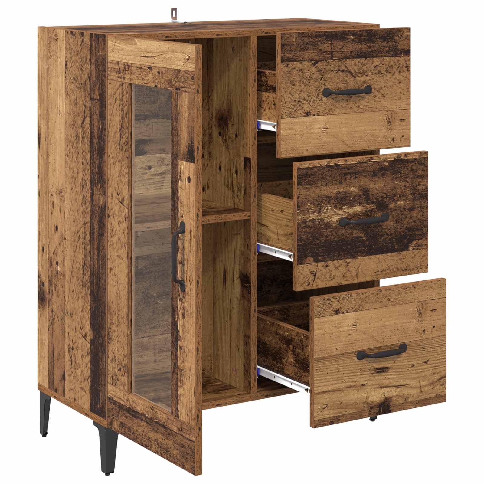Buffet Bois Ancien 69,5 x 34 x 90 cm Bois d'ingénierie et fer - XIOS