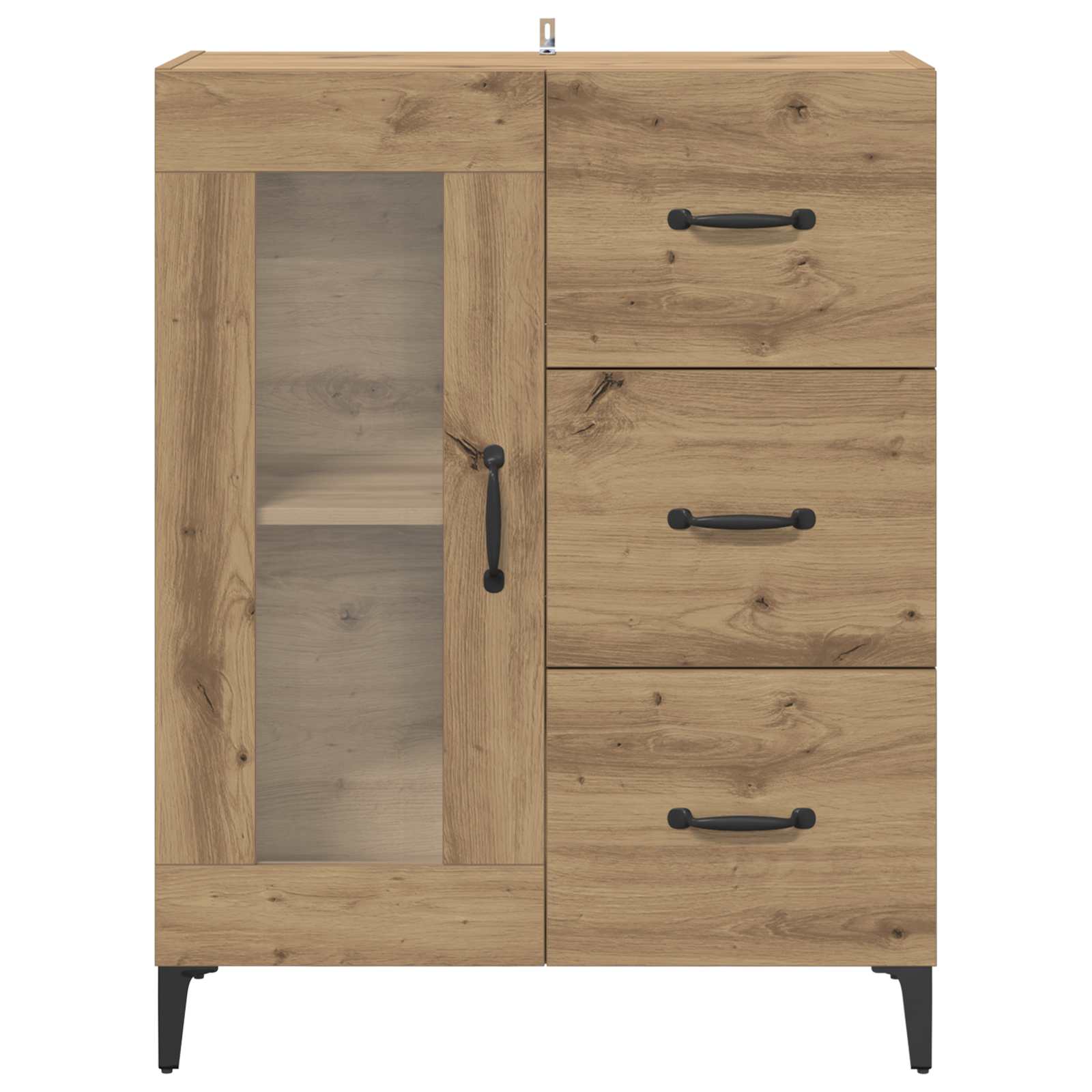 Buffet avec tiroir Chêne artisanal 69,5 x 34 x 90 cm - XIOS