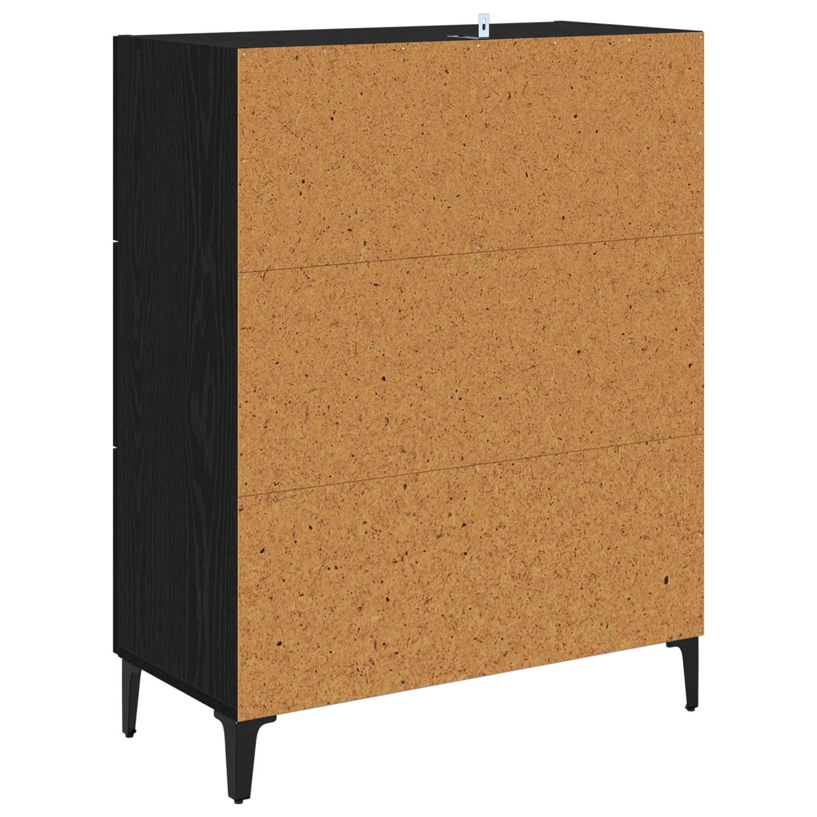 Buffet Chêne noir 69,5 x 34 x 90 cm Bois d'ingénierie et fer - XIOS