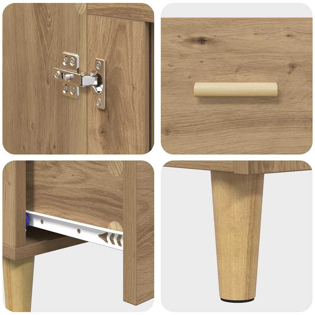 Haut Armoire Chêne artisanal 70 x 31 x 115 cm Bois d'ingénierie - XIOS