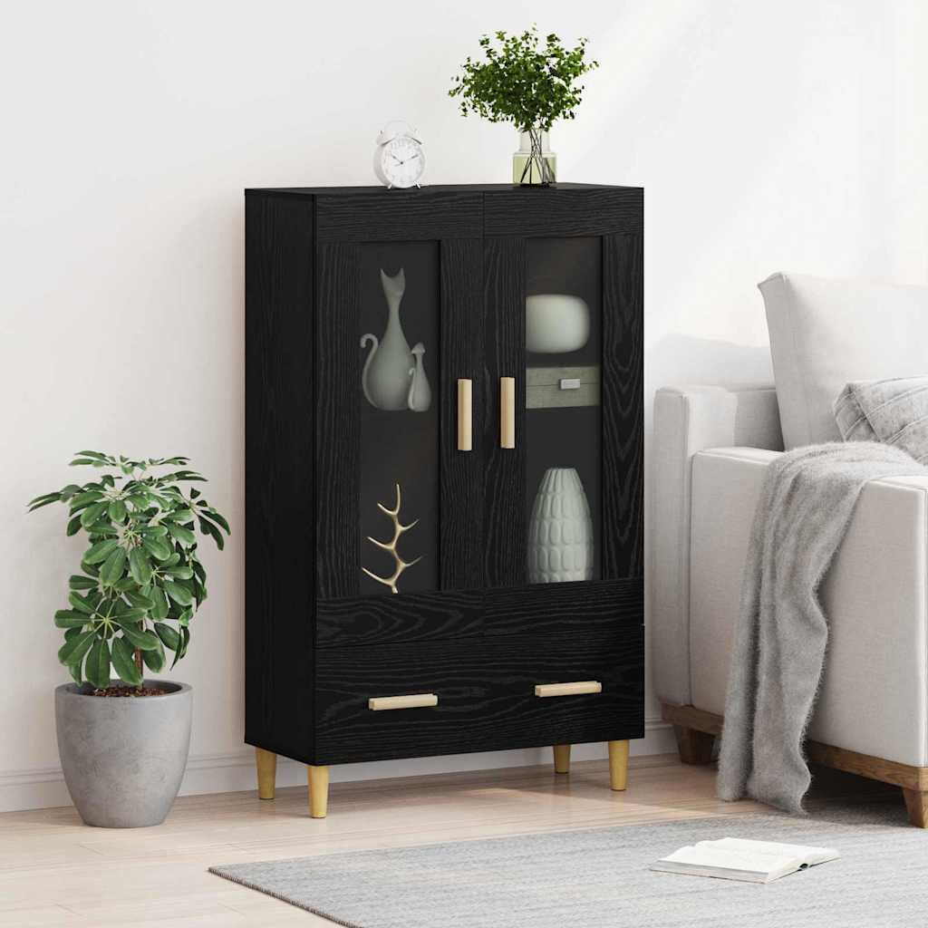 Haut Armoire Chêne noir 70 x 31 x 115 cm Bois d'ingénierie - XIOS