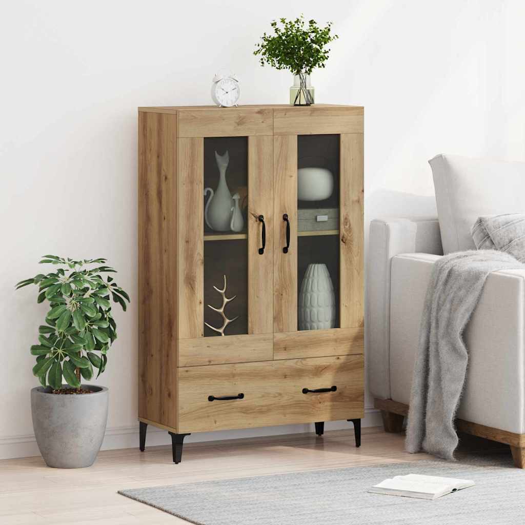 Haut Armoire avec tiroir Chêne artisanal 70 x 31 x 115 cm - XIOS