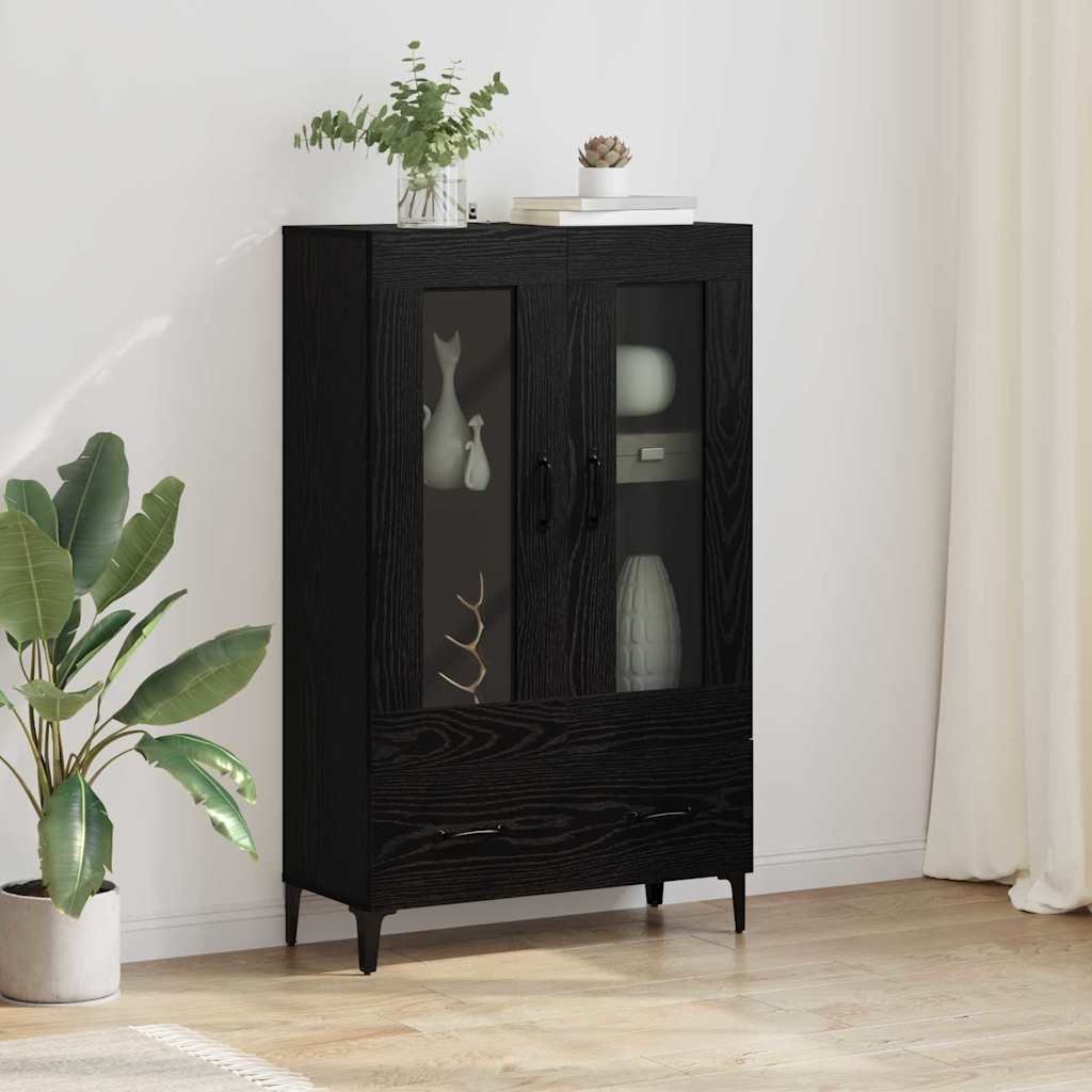 Haut Armoire avec tiroir Chêne noir 70 x 31 x 115 cm - XIOS