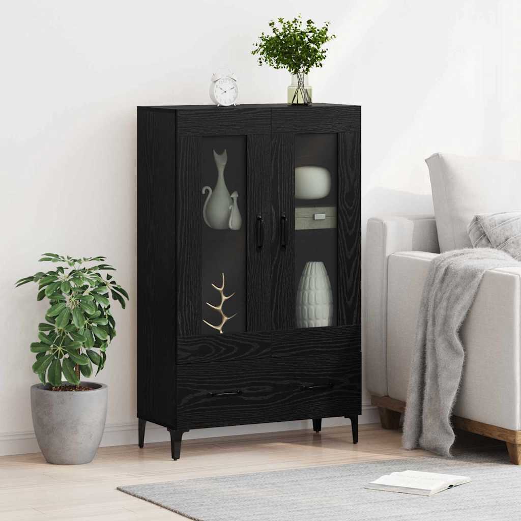 Haut Armoire avec tiroir Chêne noir 70 x 31 x 115 cm - XIOS