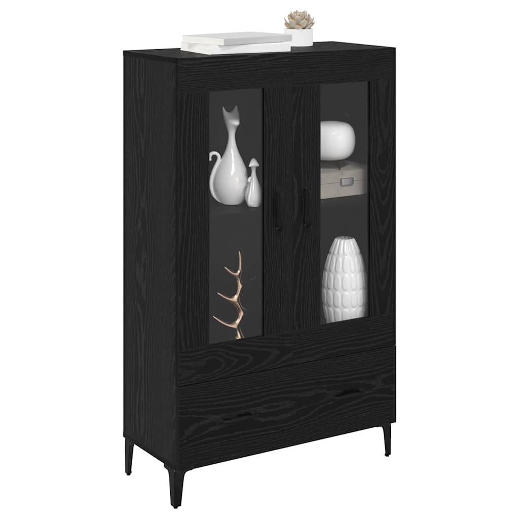 Haut Armoire avec tiroir Chêne noir 70 x 31 x 115 cm - XIOS