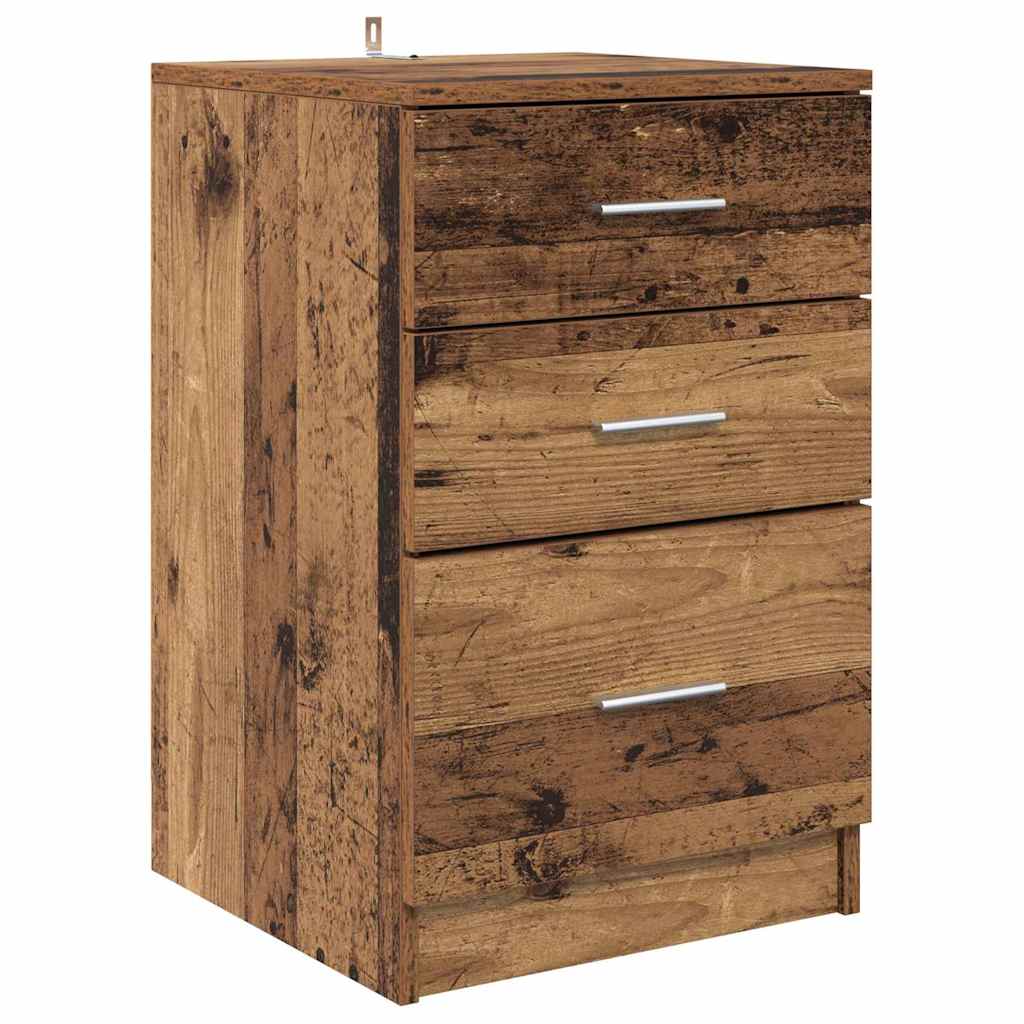 Cabinet de chevet Bois ancien 40 x 40 x 63 cm Bois d'ingénierie