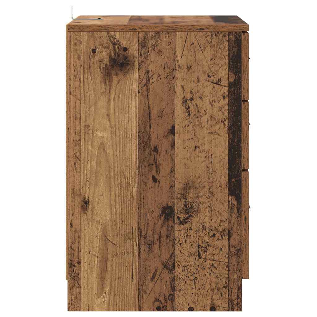 Cabinet de chevet Bois ancien 40 x 40 x 63 cm Bois d'ingénierie