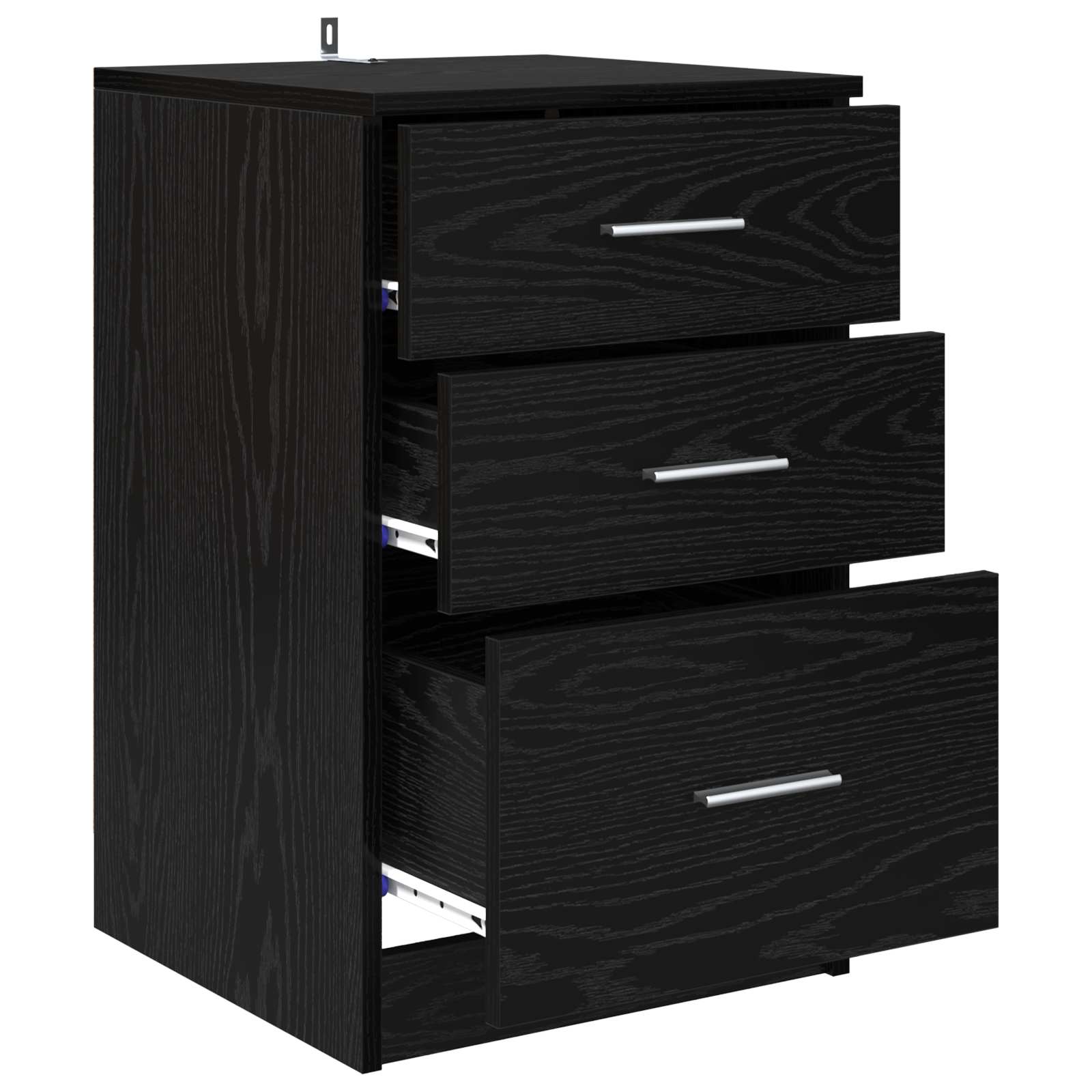 Cabinet de chevet Chêne noir 40 x 40 x 63 cm Bois d'ingénierie - XIOS