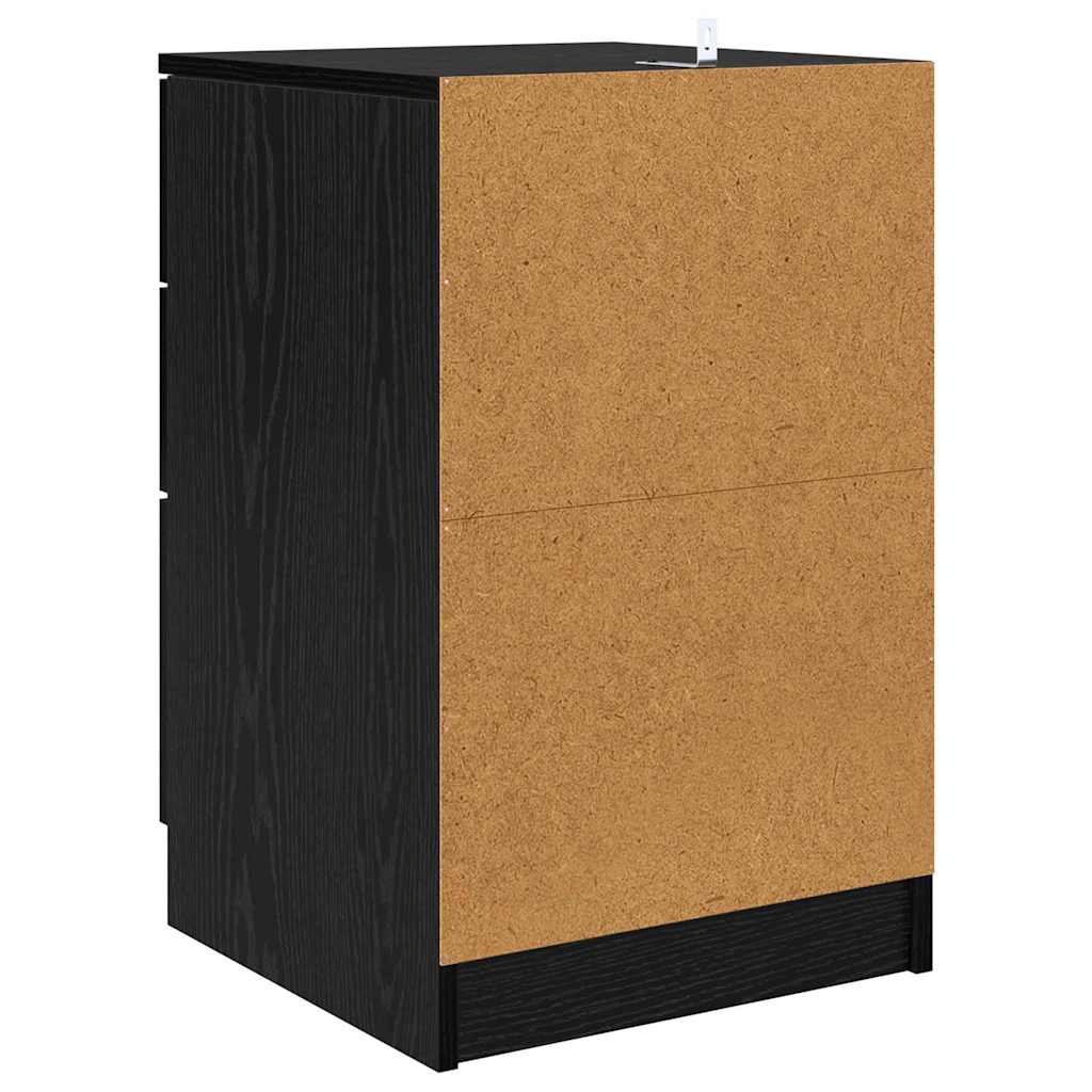 Cabinet de chevet Chêne noir 40 x 40 x 63 cm Bois d'ingénierie