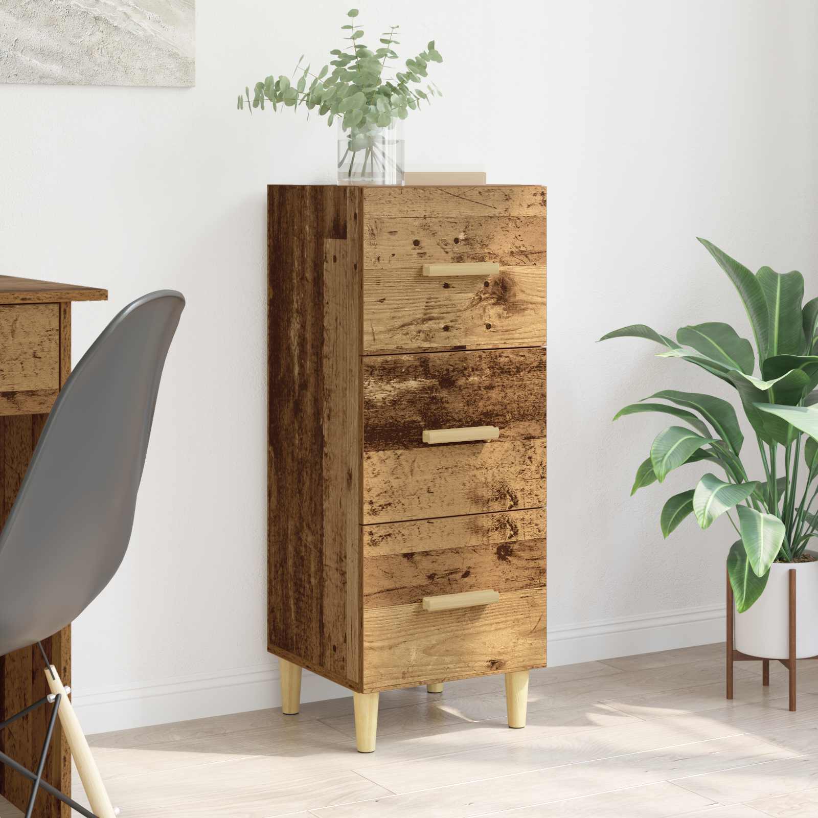 Buffet Bois ancien 34,5 x 34 x 90 cm Bois d'ingénierie - XIOS