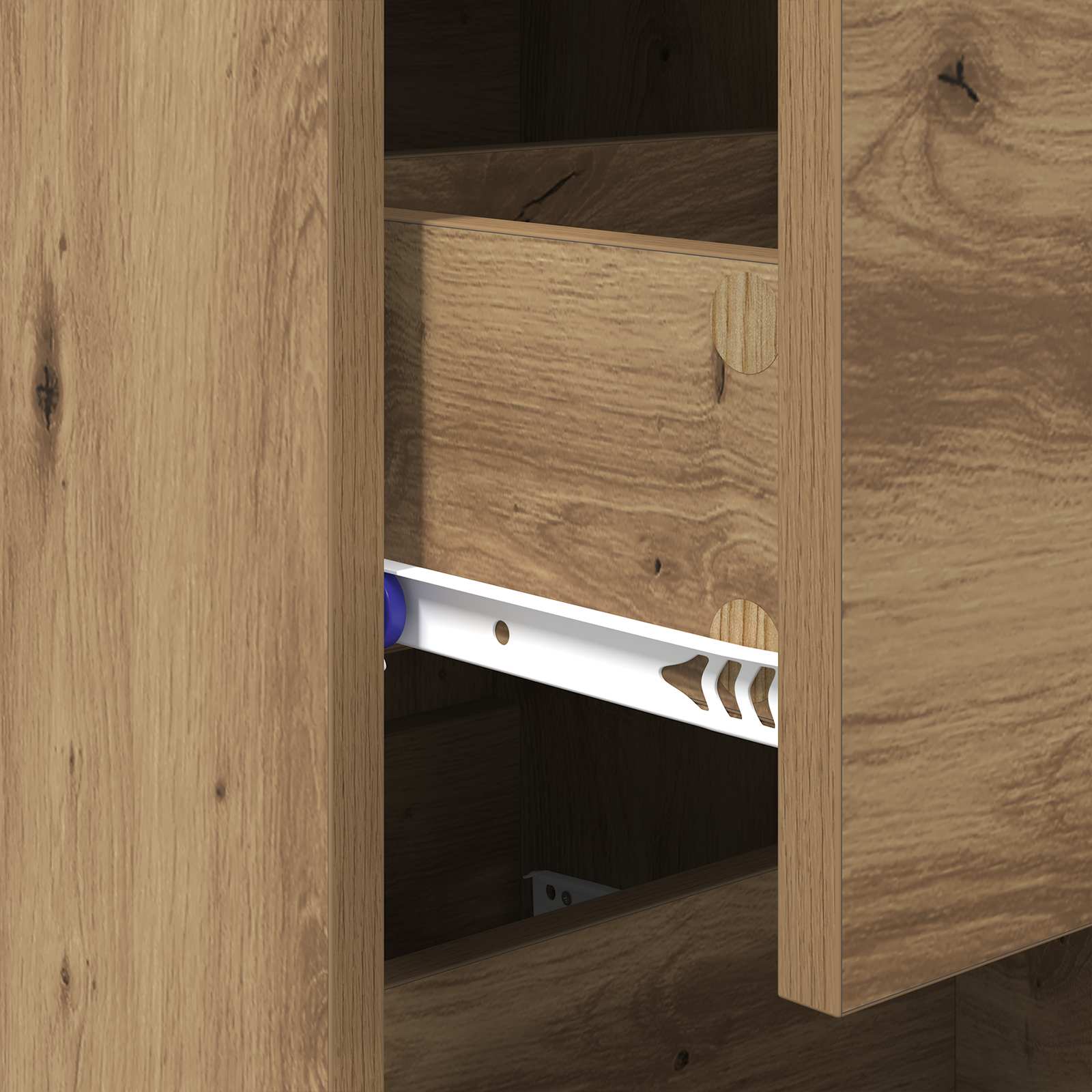 Buffet chêne artisanal 34,5 x 34 x 90 cm Bois d'ingénierie - XIOS