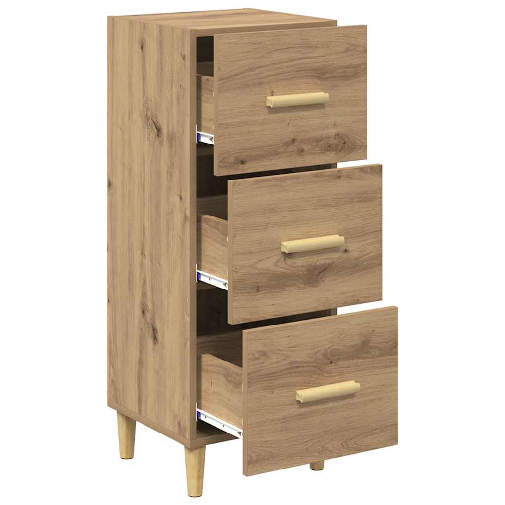Buffet chêne artisanal 34,5 x 34 x 90 cm Bois d'ingénierie - XIOS